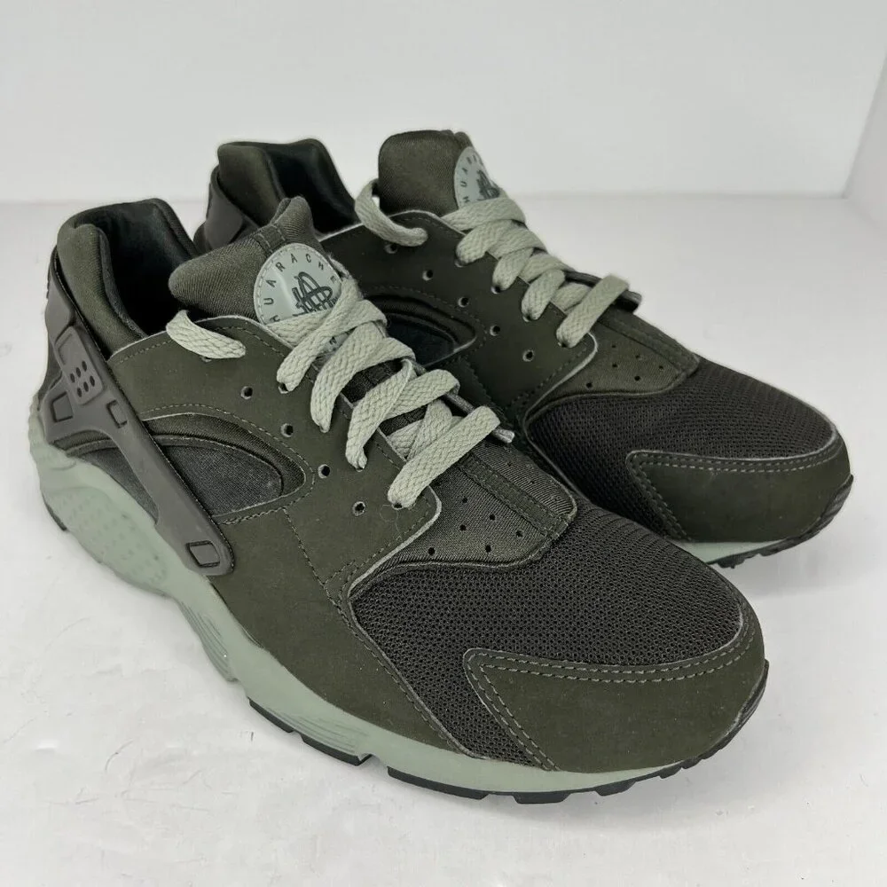 Nike Youth 654275-302 Green Air Huarache Sequoia Low Top Size 7 Y Running Shoes